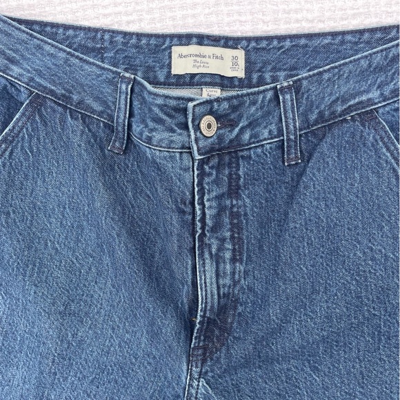 New Abercrombie & Fitch Loose Fit Dark Blue Jeans New Denim - Picture 3 of 10